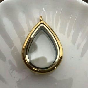 Gold Heart and Teardrop Stainless Steel Lockets