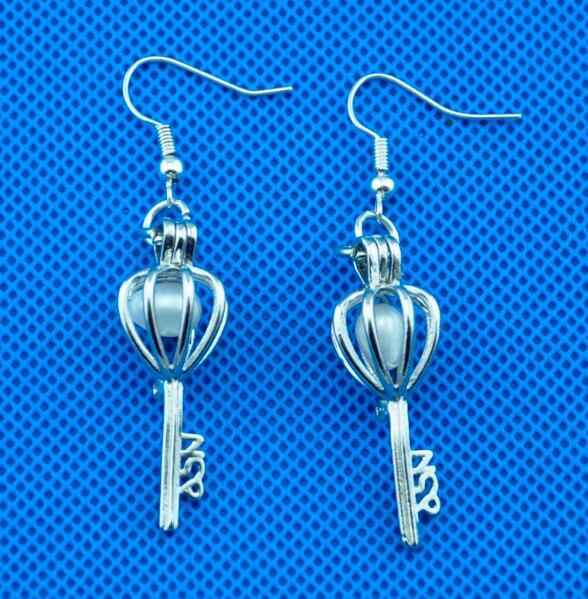 Cage Drop Earrings Silver Plated,Silver Plated Cage, Silver Plated Earrings,Earring Mounts,Mounts