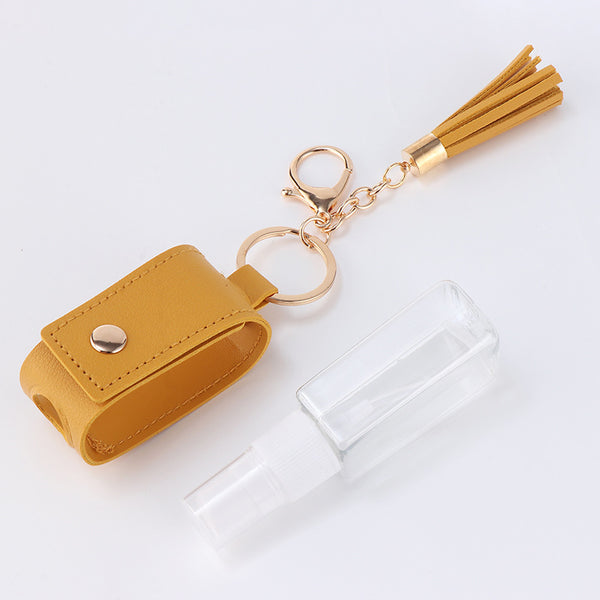 30ML Spray Bottle and Leather Case Keychains Fit Sanitizer Fashion Stuff