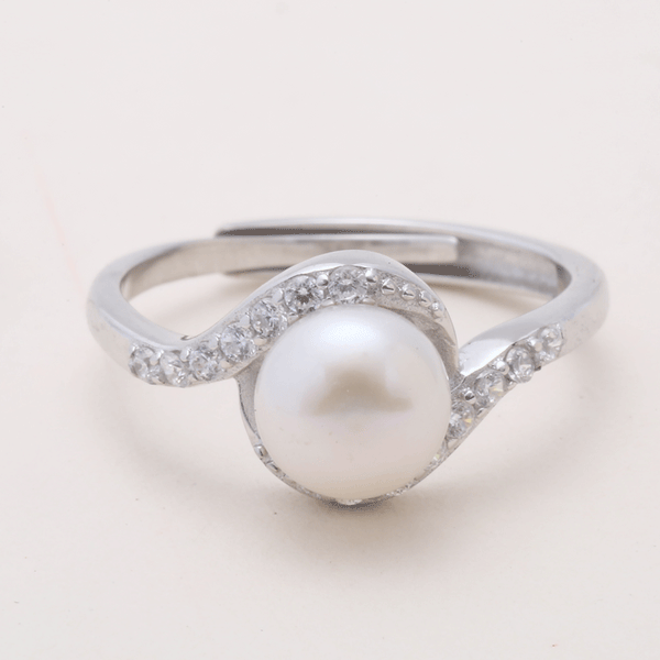 925 Sterling Silver Rings, silver rings mount ,sterling silver pearl rings adjusted pearl rings