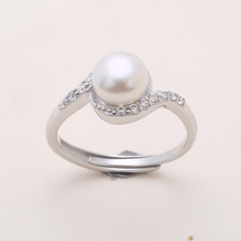 925 Sterling Silver Rings, silver rings mount ,sterling silver pearl rings adjusted pearl rings