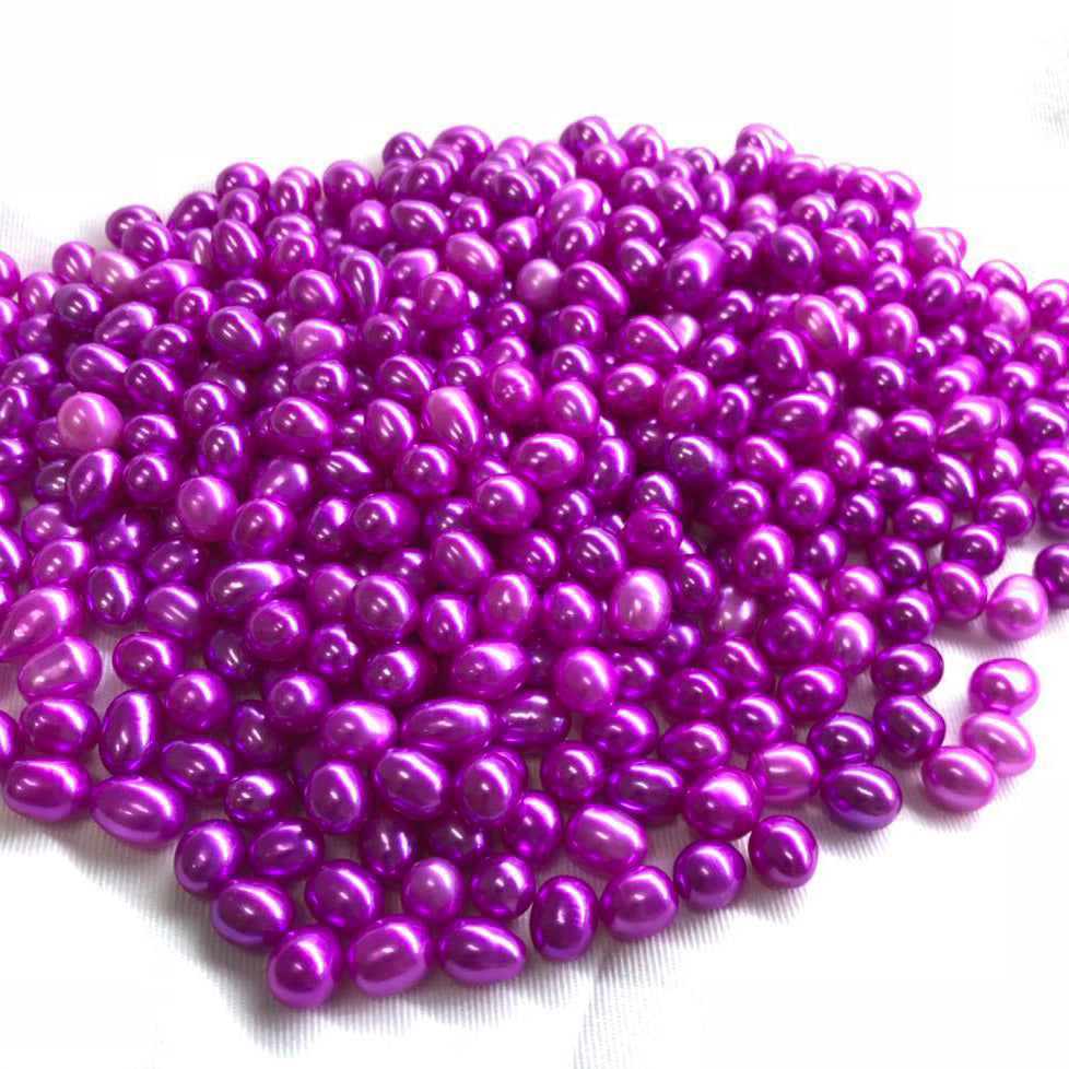 Culture rice pearl ,oval pearl 7-8mm colors  wish pearl beads ,25 colors