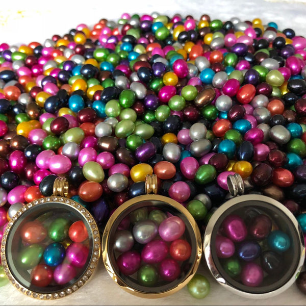 Culture rice pearl ,oval pearl 7-8mm colors  wish pearl beads ,25 colors