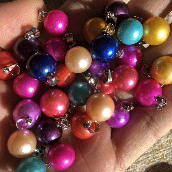 Round Edison Pearl Pendant, edison 9-13mm round pearl pendandt  26 colors for choose